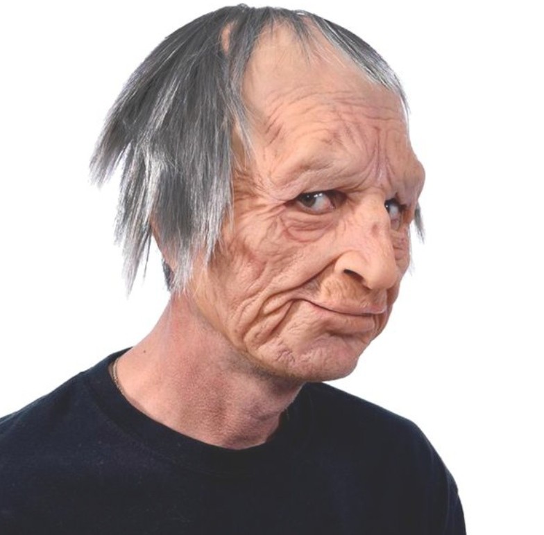 Create meme: silicone mask, grandpa's latex mask, mask of an old man