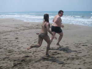 Create meme: beach wrestling Kaliningrad, sea, beach