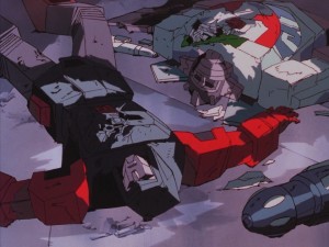 Создать мем: the autobots, megatron, city battle