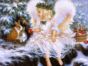 Create meme: Christmas photo with the Christmas angel, gif/Christmas angels, Christmas cards with angels