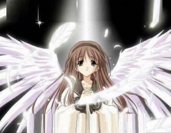 Create meme: anime angel, guardian angel anime, angel angel