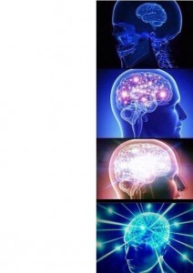 Создать мем: brain, мозг, expanding brain meme