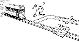 Create meme: the task with the trolley, a task with a trolley and people on the rails, trolley dilemma