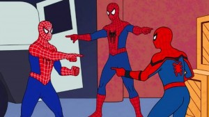 Создать мем: 3 человека паука мем, человек паук и человек паук мем, 2 человека паука