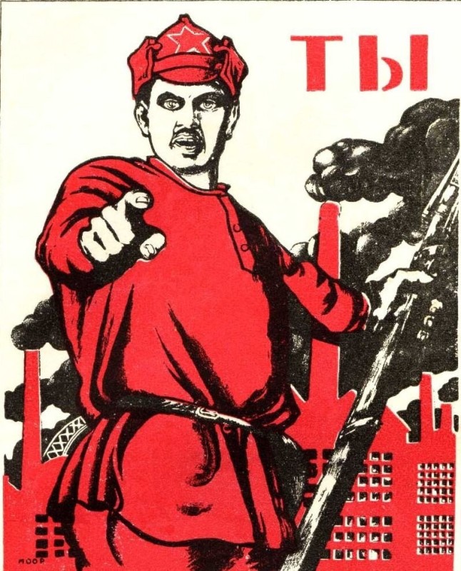 Create meme: poster , you volunteered poster template, posters of the Soviet