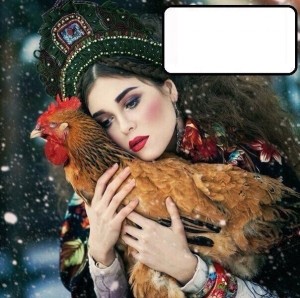 Create meme: the picture Russian folk fantasy, girl with cock photo shoot, Margarita Kareva