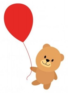 Create meme: balloons bear cub vector, poster bear with balloons, vector bear