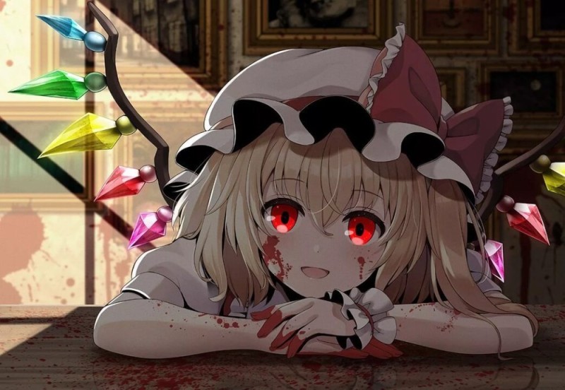 Create meme: flandre, flandre scarlet , anime arts