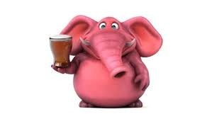 Создать мем: слон, розовый слон смешной, розовый слон мультфильм