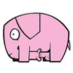 Create meme: myself like a photo, pink elephant samolyk