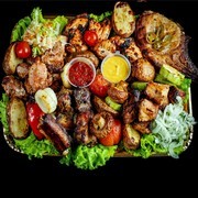 Create meme: assorted meat kebab making, kebab, the barbecue platter