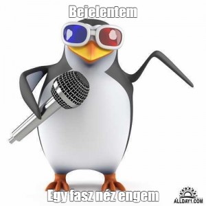 Создать мем: пингвин с микрофоном мем, пингвин в очках с микрофоном, пингвин 3 d
