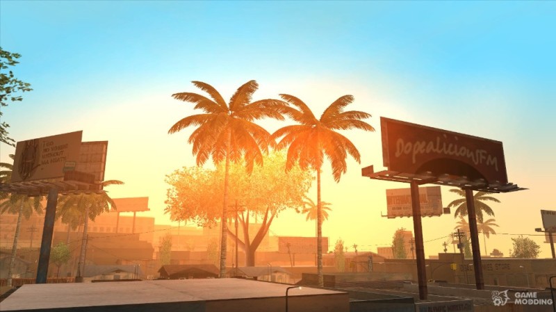 Create meme: background of gta samp, background GTA San Andreas, Los santos palm trees