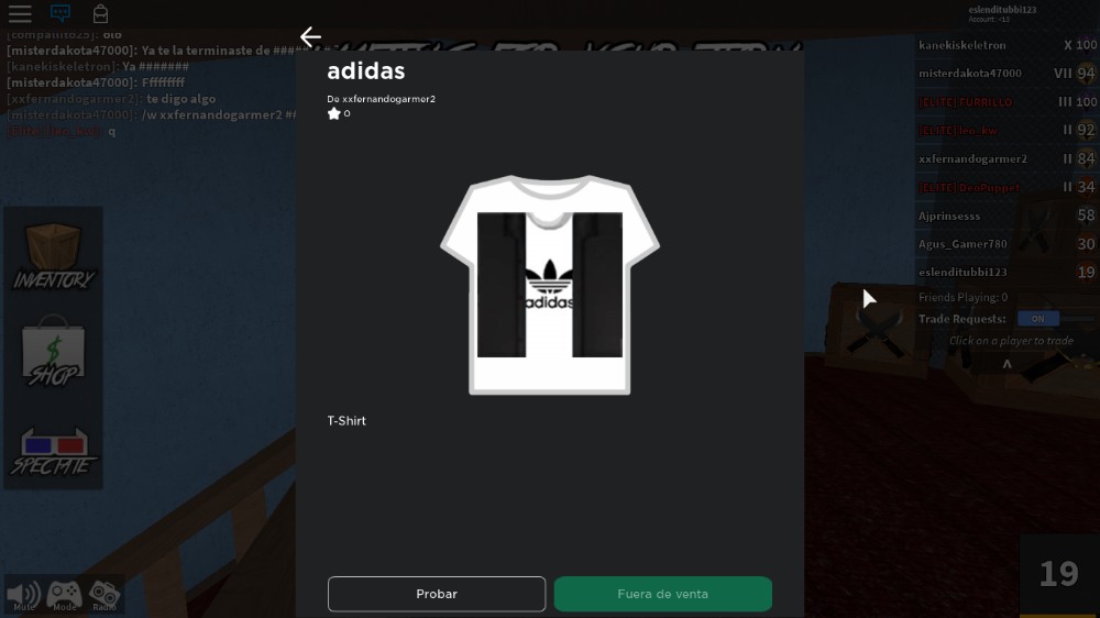 Resultado de imagem para t-shirt roblox  Black adidas, Roblox t shirts,  Adidas shirt