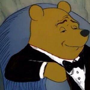 Create meme: memes with Winnie the Pooh in a Tux, winnie the pooh, meme Winnie the Pooh 