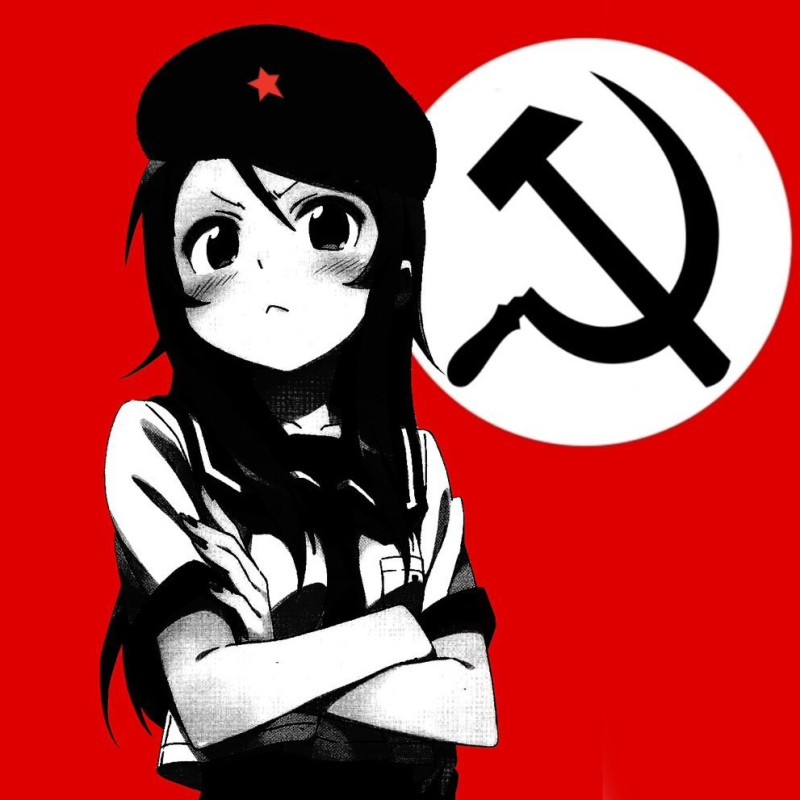 Создать мем: коммунист аниме, коммунизм аниме, аниме тянка советский союз