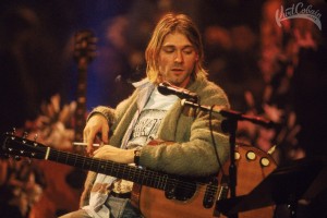 Create meme: Nirvana of oplagt, Kurt Cobain with a guitar, Kurt Cobain 1994
