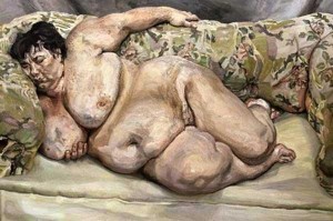 Create meme: sleeping to the social worker, Lucian Freud, the sleeping social worker Lucien Freud