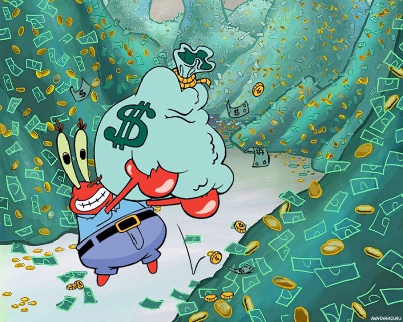 Create meme: Mr. Krabs, Mr. Krabs from SpongeBob, Krabs with money