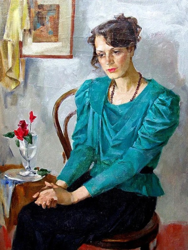 Create meme: artist kuvshinnikova Sofya Petrovna, Podervyansky Sergey Pavlovich (1916-2006), pictorial portrait