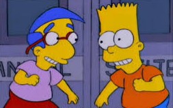 Create meme: Milhouse Van Houten, The simpsons, Bart Simpson