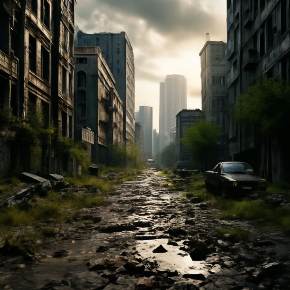 Create meme: Undawn Global gameplay, the city after the apocalypse, zombie town 