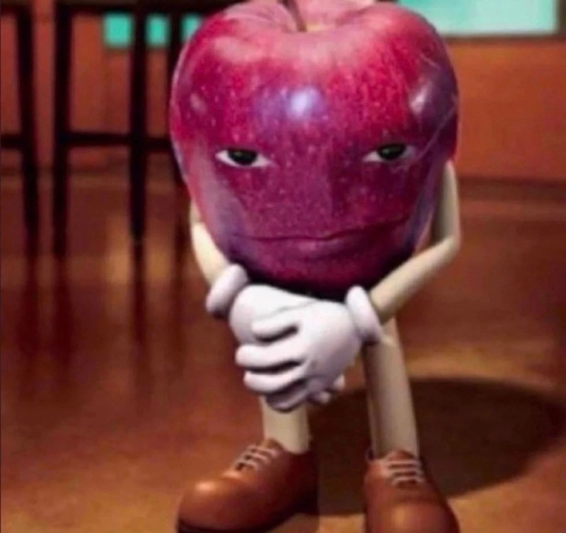 Создать мем: мем dr. phil m m, яблоко с лицом, человек