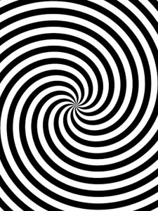 Create meme: hypnosis, black and white spiral, spiral hypnosis