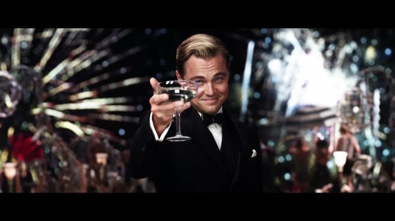 Create meme: the great Gatsby with a glass of, Leonardo DiCaprio the great Gatsby, leonardo dicaprio