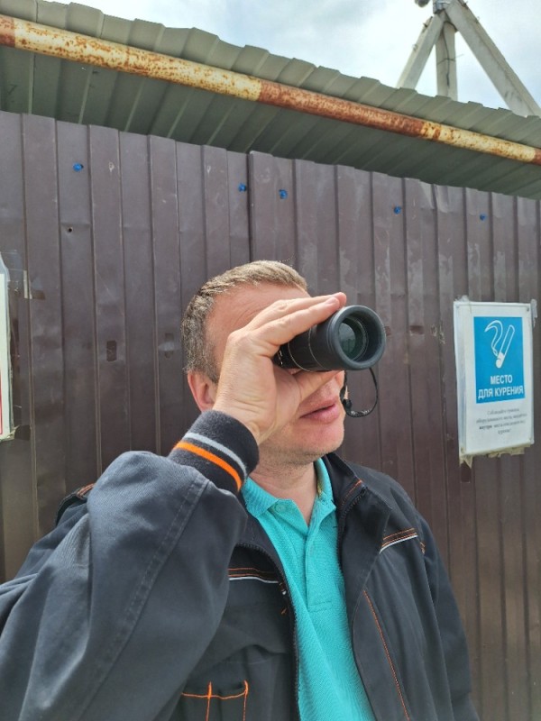 Create meme: meme with binoculars, Dmitry, looking through binoculars