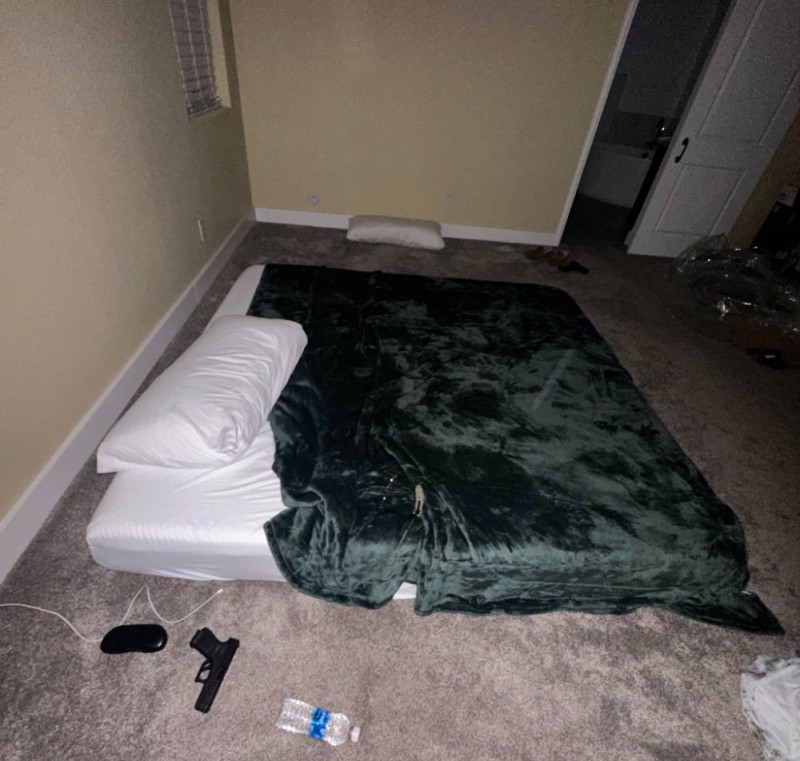 Create meme: interior, mattress on the floor, apartment 