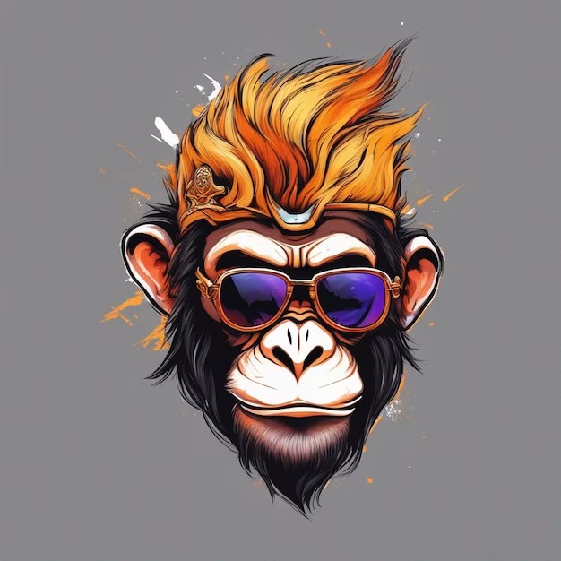 Create meme: monkey face, monkey in a cap, cool monkey