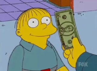 Create meme: Bart Simpson , money , the simpsons 