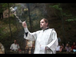 Create meme: priest Nicholas Golubin, censer, the priest Stefan lavrin