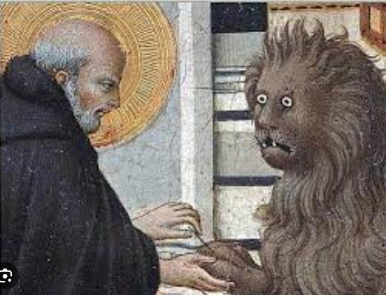Create meme: this is your salary this branch, St. Jerome and the lion of the Middle Ages, St. jerome and the lion