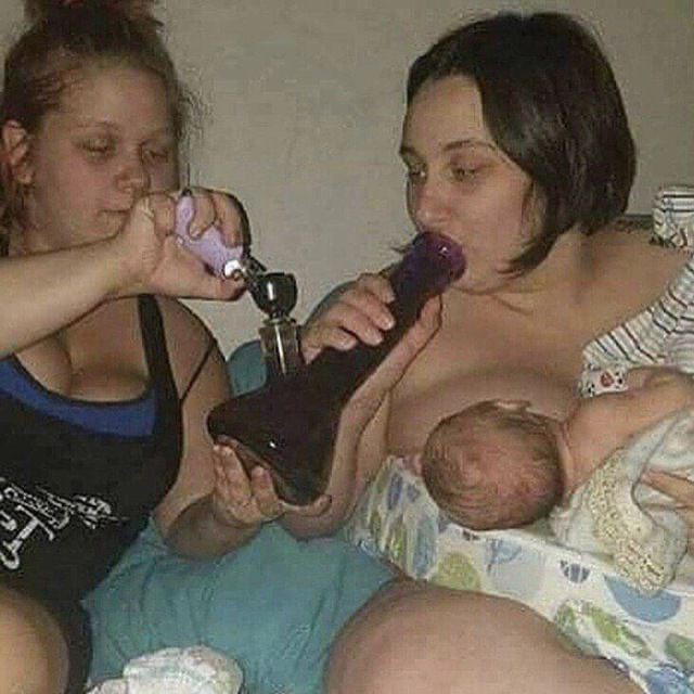 Create meme: breastfeeding, bad moms with kids, drunk moms