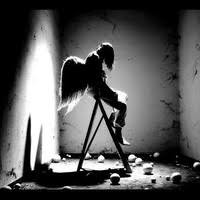 Create meme: she's an angel shadow photo, pictures lonely angel, sad angel pictures with meaning