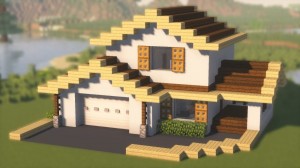Create meme: house in minecraft