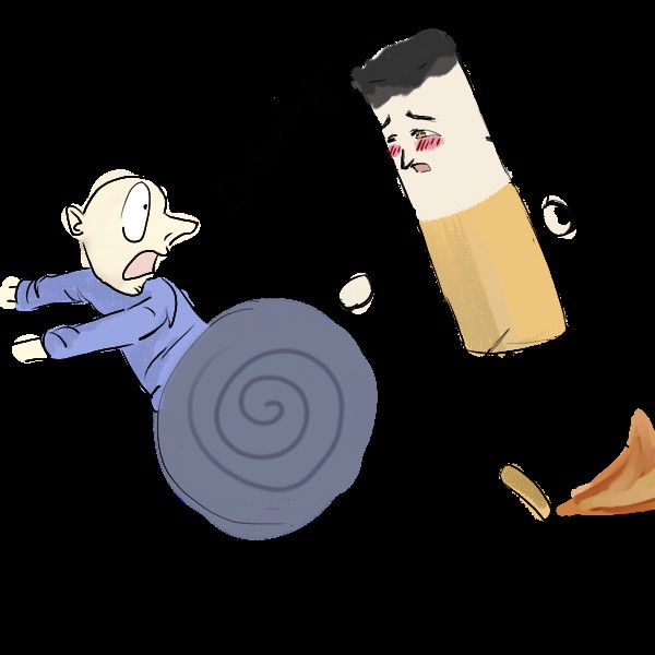 Создать мем: сигарета рисунок, сигарета в иллюстраторе, сломанная сигарета рисунок