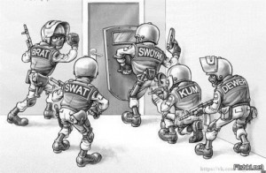 Create meme: attack cartoon, caricatures of SWAT cartoons, storm cartoon