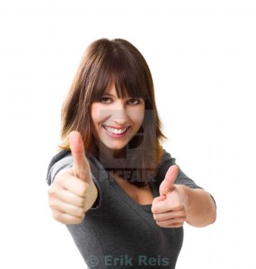 Create meme: woman smile, thumbs up, ok woman