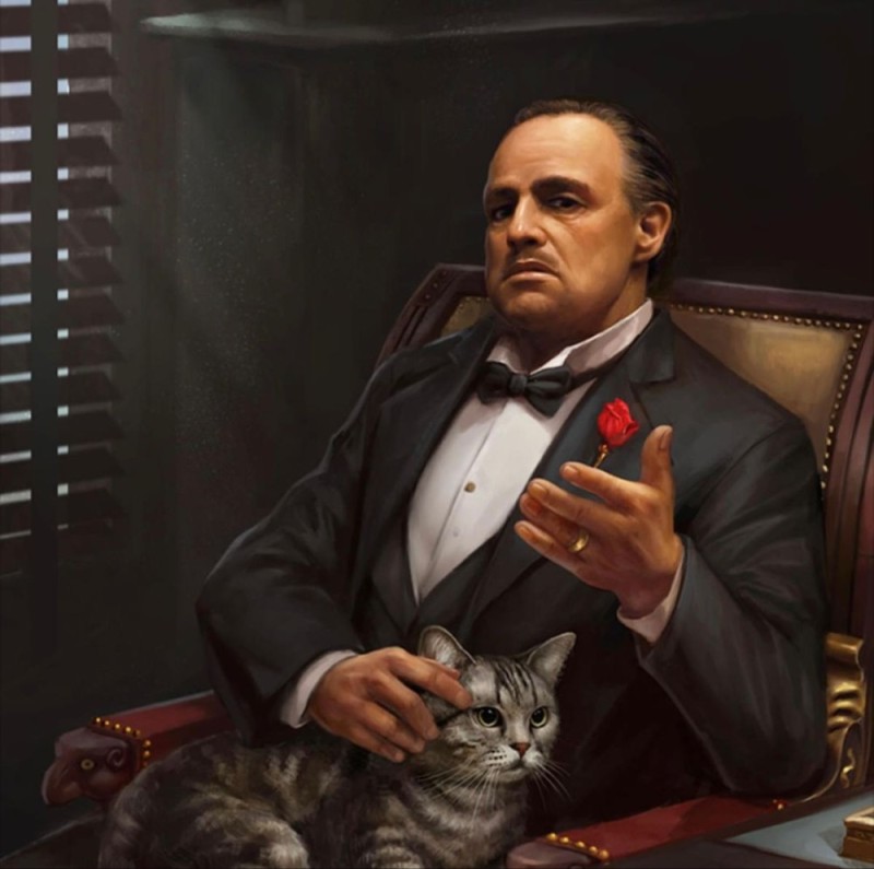 Create meme: don Corleone portrait, Vito Corleone, don Corleone art
