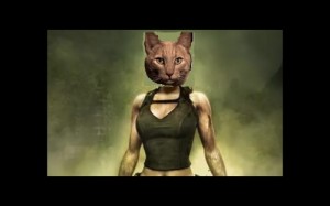 Создать мем: каджит, skyrim khajiit, лара крофт