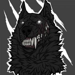 Создать мем: волк темный, злая черная собака арт, собака оборотень
