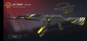 Create meme: skins AK from standoff 2, standoff acre carbon, standoff 2 fragmovies acre treasure hunter