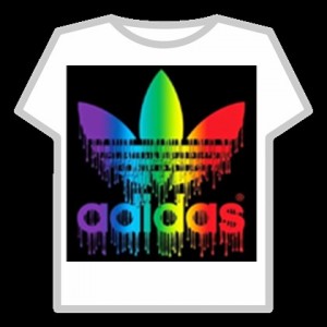 Создать мем: адидас радужный логотип картинки, адидас t-shirt roblox, adidas_rainbow роблокс t-shirt