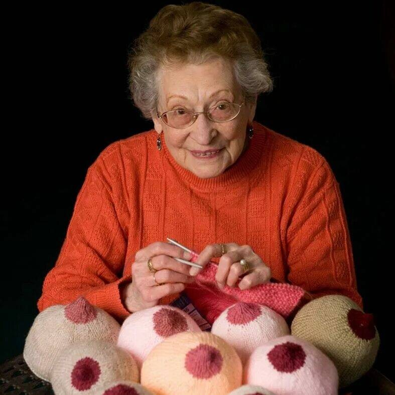 Create meme: grandma knits with knitting needles, grandma is knitting, grandmothers knitters