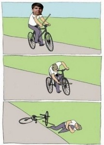 Создать мем: комиксы, палка, мем велосипед палки в колеса шаблон