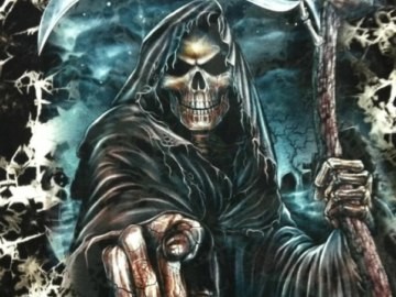 Создать мем: темные арты, арт смерть с косой, grim reaper