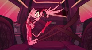 Create meme: angel dust hazbin hotel, the hotel hasbeen angel GIF, angel dust hazbin hotel screenshots